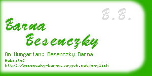 barna besenczky business card